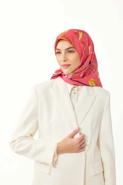 Ayakkabı Desen / Pembe Eşarp