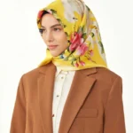 Kuşlar Desen / Sarı Eşarp