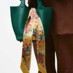 Kuşlar Desen / Sarı Fular