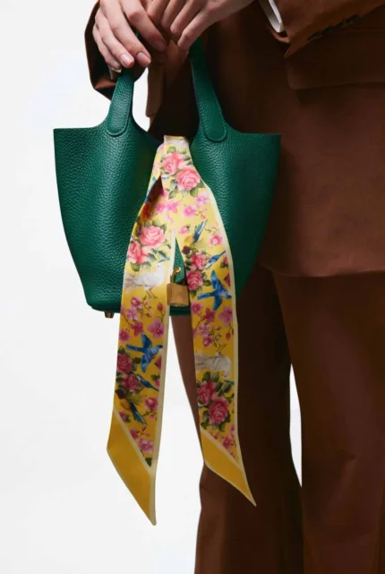 Kuşlar Desen / Sarı Fular