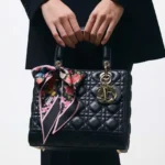 Kuşlar Desen / Siyah Fular