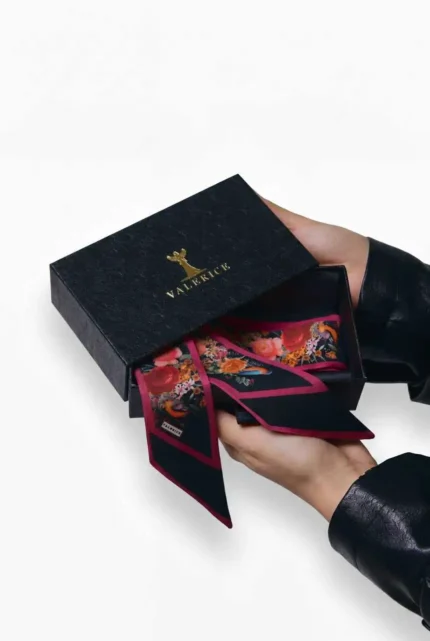 Leopar Desen / Siyah Fular