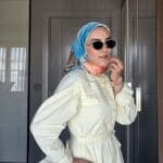 Çiçek Buketi/Mavi Eşarp