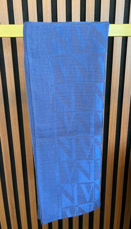 Naia Pamuk Şal/V Desen Saks Mavi